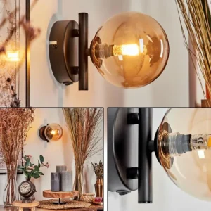 hofstein Applique murale - Verre Chehalis Ambre, 1 lumière* Lampes En Verre