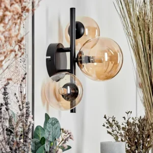 hofstein Applique murale - Verre Chehalis Ambre, 3 lumières* Lampes En Verre