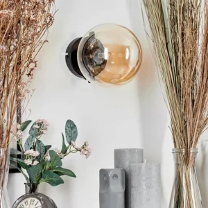 hofstein Applique murale - Verre Chehalis Ambre, 1 lumière* Lampes En Verre