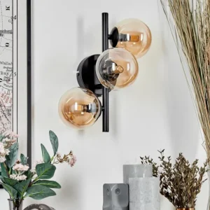 hofstein Applique murale - Verre Chehalis Ambre, 3 lumières* Lampes En Verre