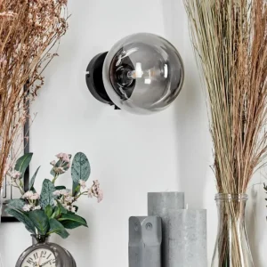 hofstein Applique murale - Verre Chehalis Clair, Fumé, 1 lumière* Lampes Modernes
