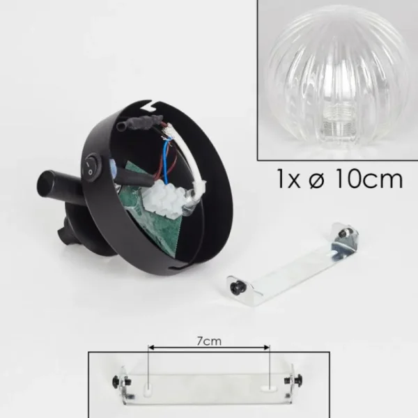 hofstein Applique murale - Verre Chehalis Clair, 1 lumière* Lampes Modernes