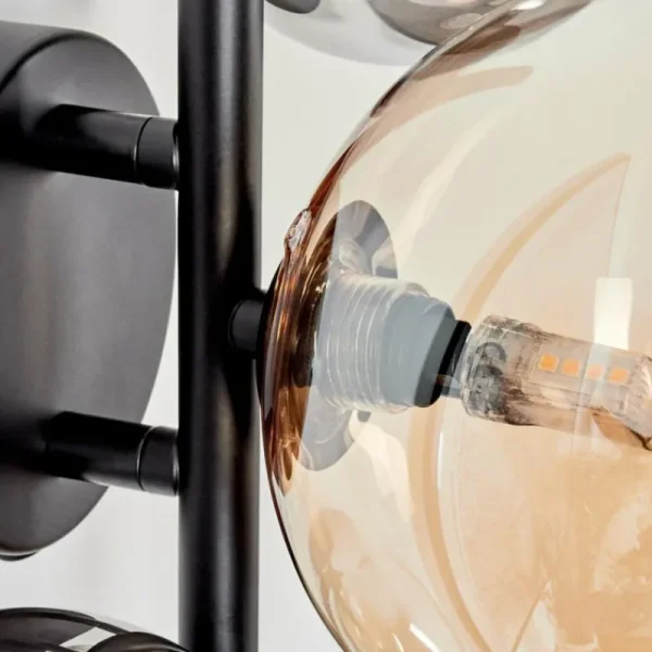hofstein Applique murale - Verre Chehalis Ambre, Clair, Fumé, 3 lumières* Lampes Modernes