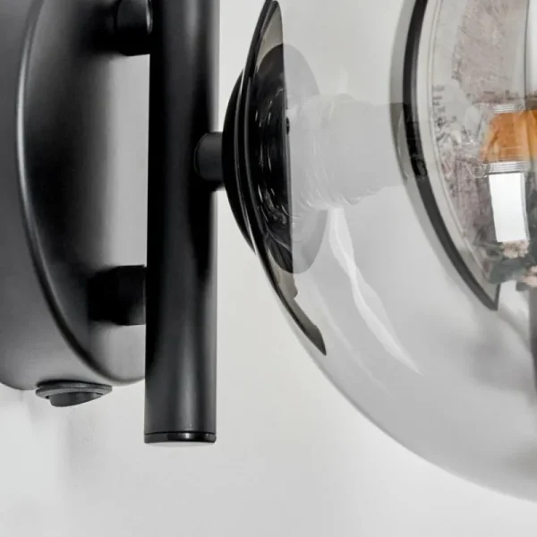 hofstein Applique murale - Verre Chehalis Clair, Fumé, 1 lumière* Lampes Modernes