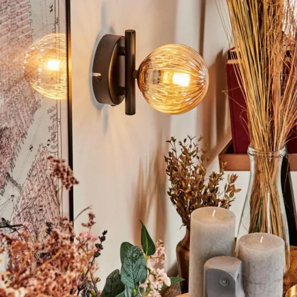 hofstein Applique murale - Verre Chehalis Ambre, 1 lumière* Lampes Modernes