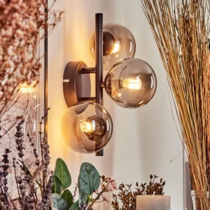 hofstein Applique murale - Verre Chehalis Fumé, 3 lumières* Lampes Modernes
