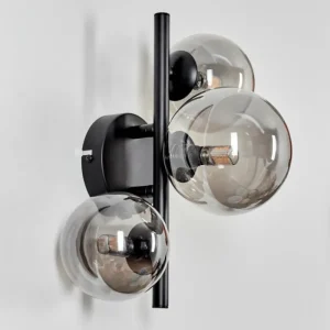 hofstein Applique murale - Verre Chehalis Fumé, 3 lumières* Lampes Modernes
