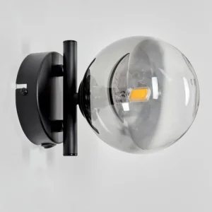 hofstein Applique murale - Verre Chehalis Clair, Fumé, 1 lumière* Lampes Modernes