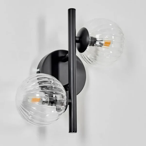 hofstein Applique murale - Verre Chehalis Clair, 2 lumières* Lampes Modernes