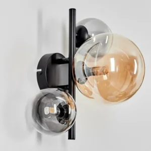 hofstein Applique murale - Verre Chehalis Ambre, Clair, Fumé, 3 lumières* Lampes Modernes