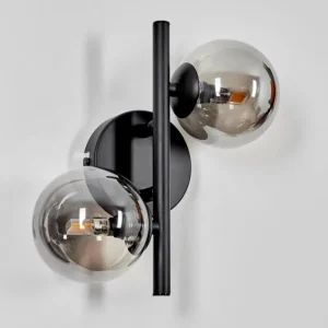 hofstein Applique murale - Verre Chehalis Fumé, 2 lumières* Lampes Modernes