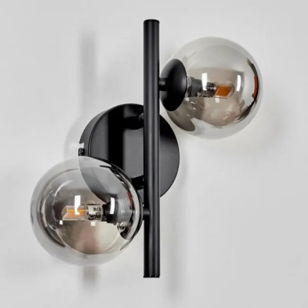 hofstein Applique murale - Verre Chehalis Fumé, 2 lumières* Lampes Modernes