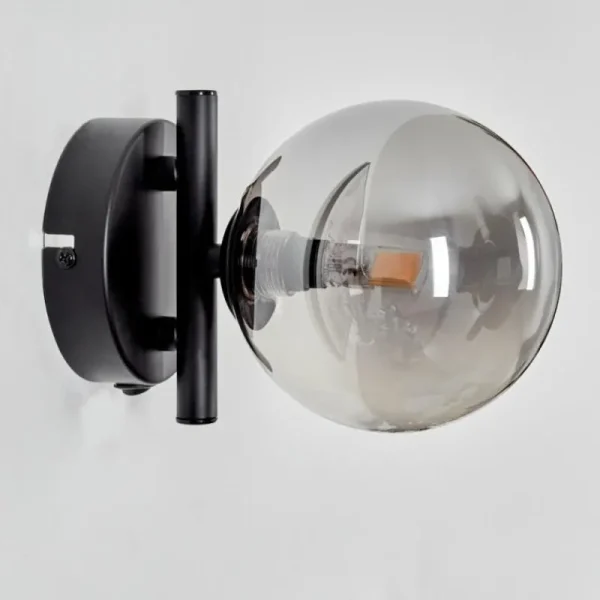 hofstein Applique murale - Verre Chehalis Fumé, 1 lumière* Lampes Modernes