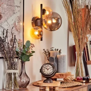 hofstein Applique murale - Verre Chehalis Ambre, Fumé, 3 lumières* Lampes Modernes