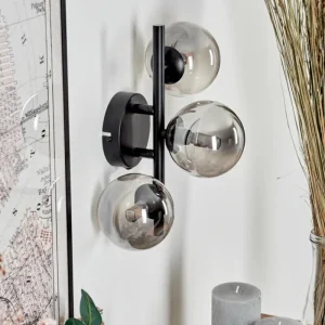 hofstein Applique murale - Verre Chehalis Fumé, 3 lumières* Lampes Modernes