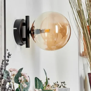 hofstein Applique murale - Verre Chehalis Ambre, 1 lumière* Lampes En Verre