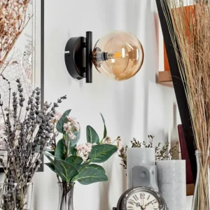 hofstein Applique murale - Verre Chehalis Ambre, 1 lumière* Lampes En Verre