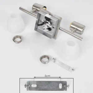 hofstein Applique murale Villaseca LED Nickel mat, 2 lumières* Lampes En Verre