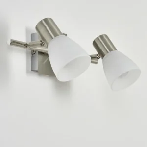 hofstein Applique murale Villaseca LED Nickel mat, 2 lumières* Lampes En Verre