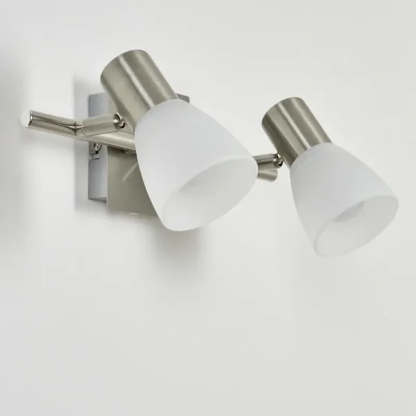 hofstein Applique murale Villaseca LED Nickel mat, 2 lumières* Lampes En Verre