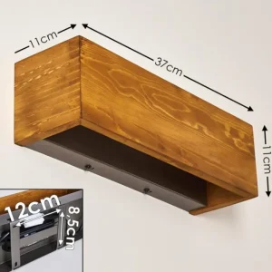hofstein Applique murale Adak LED Bois foncé, 1 lumière* Lampes Modernes
