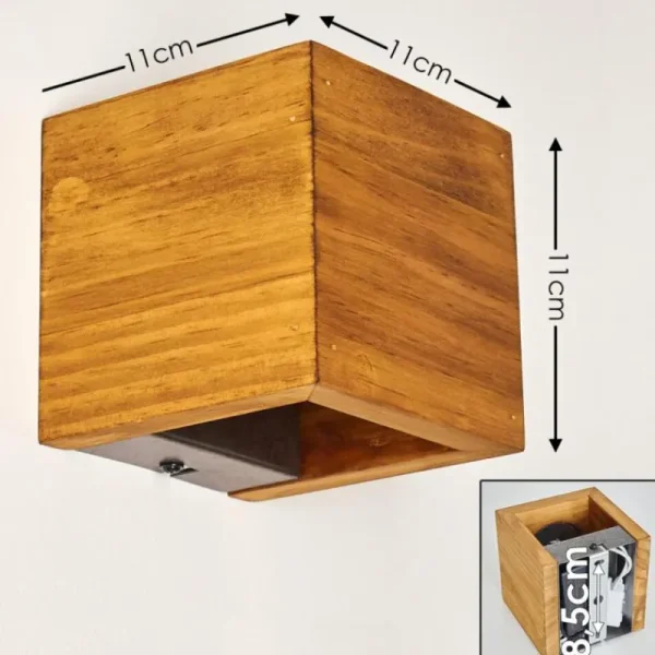 hofstein Applique murale Adak LED Bois foncé, 1 lumière* Lampes Modernes