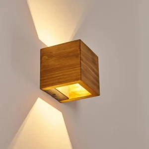 hofstein Applique murale Adak LED Bois foncé, 1 lumière* Lampes Modernes