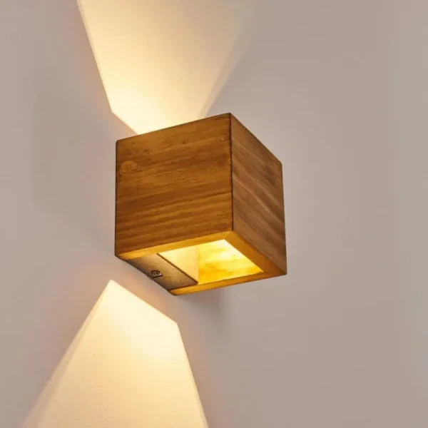 hofstein Applique murale Adak LED Bois foncé, 1 lumière* Lampes Modernes