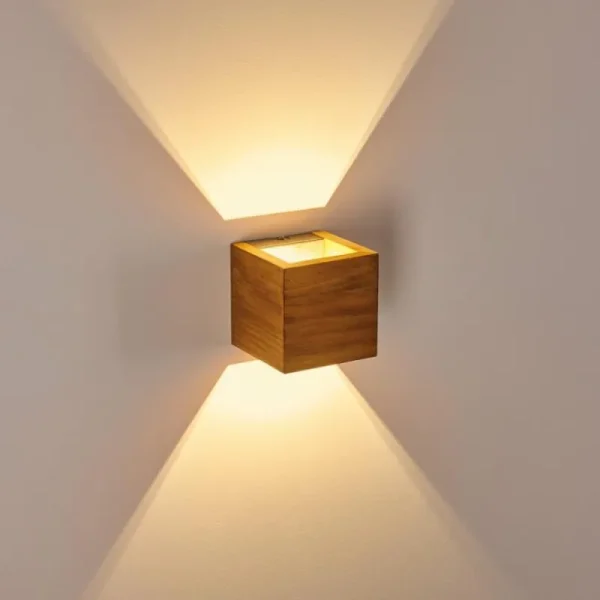 hofstein Applique murale Adak LED Bois foncé, 1 lumière* Lampes Modernes