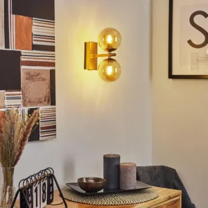 hofstein Applique murale Alden Laiton, 2 lumières* Lampes En Verre