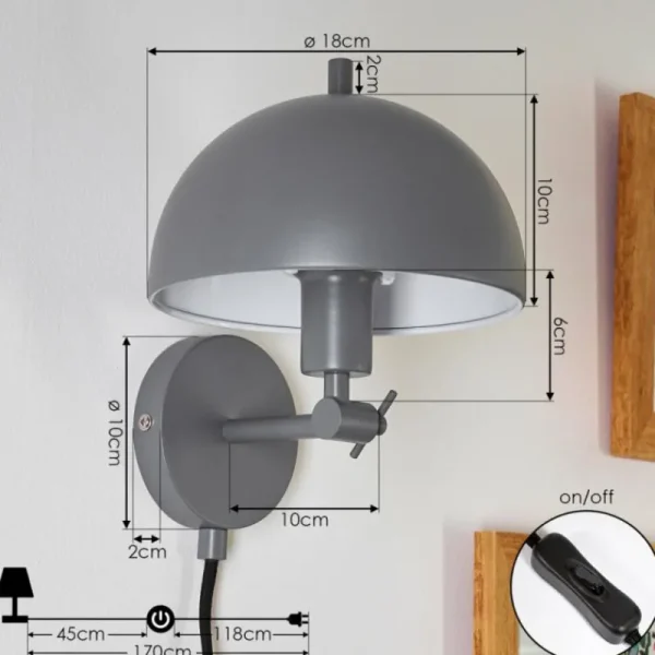 hofstein Applique murale Alikata Noir, 1 lumière* Lampes Modernes
