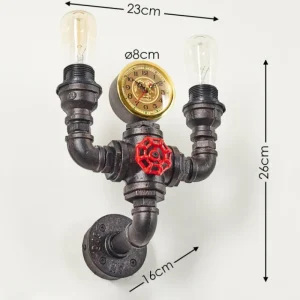 hofstein Applique murale Amal Noir, 2 lumières* Lampes Modernes