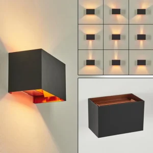 hofstein Applique murale Badajoz Cuivre, Noir, 1 lumière* Lampes Modernes