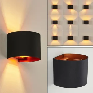 hofstein Applique murale Badajoz Cuivre, Noir, 1 lumière* Lampes Modernes