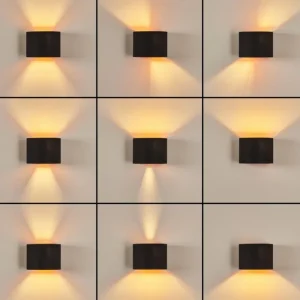 hofstein Applique murale Badajoz Cuivre, Noir, 1 lumière* Lampes Modernes