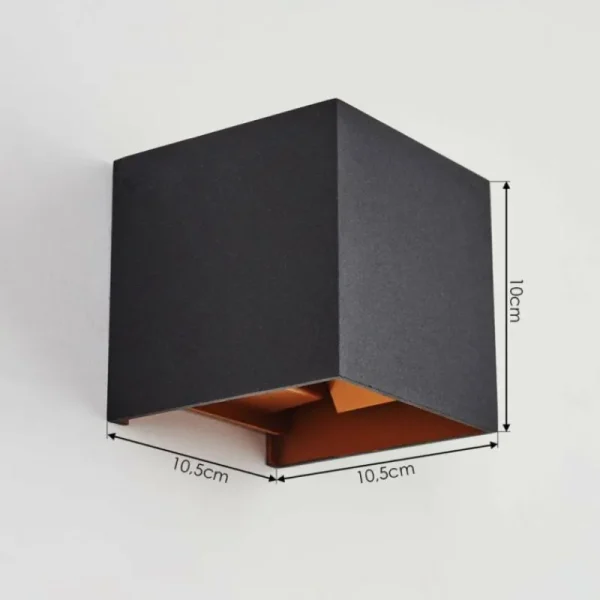 hofstein Applique murale Badajoz Cuivre, Noir, 1 lumière* Lampes Modernes