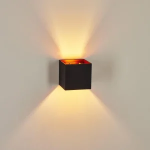 hofstein Applique murale Badajoz Cuivre, Noir, 1 lumière* Lampes Modernes