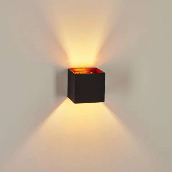 hofstein Applique murale Badajoz Cuivre, Noir, 1 lumière* Lampes Modernes