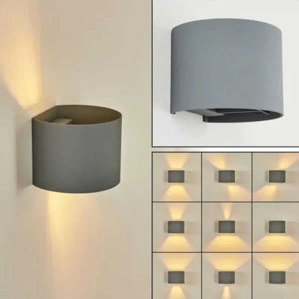 hofstein Applique murale Badajoz Gris, 1 lumière* Lampes Modernes
