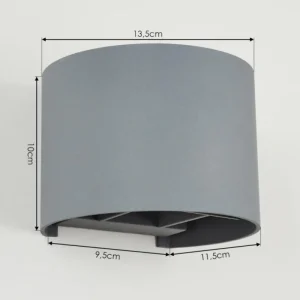 hofstein Applique murale Badajoz Gris, 1 lumière* Lampes Modernes