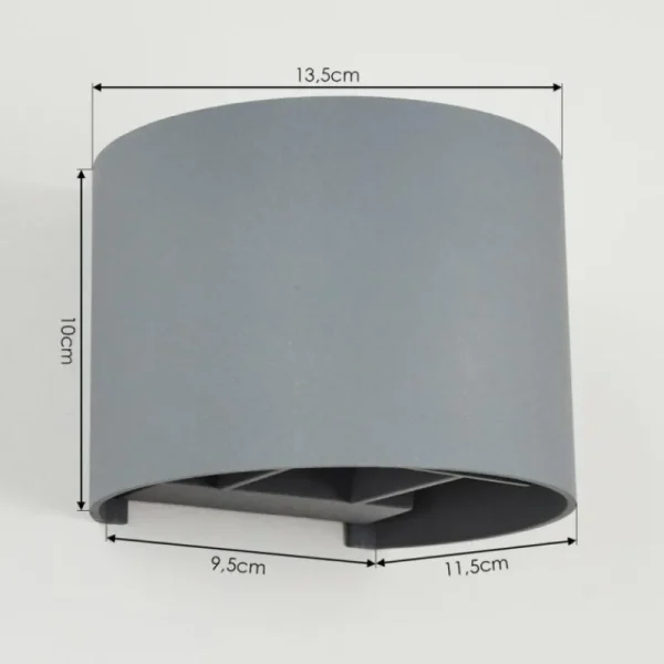 hofstein Applique murale Badajoz Gris, 1 lumière* Lampes Modernes