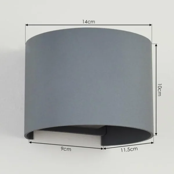 hofstein Applique murale Badajoz Gris, 1 lumière* Lampes Modernes