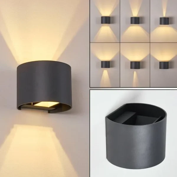 hofstein Applique murale Badajoz LED Anthracite, 1 lumière* Lampes Modernes