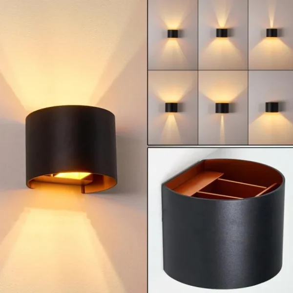 hofstein Applique murale Badajoz LED Cuivre, Noir, 1 lumière* Lampes Modernes