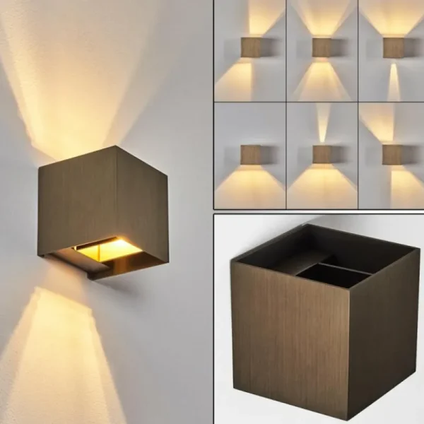 hofstein Applique murale Badajoz LED Brun, 1 lumière* Lampes Modernes