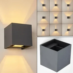hofstein Applique murale Badajoz LED Anthracite, 1 lumière* Lampes Modernes