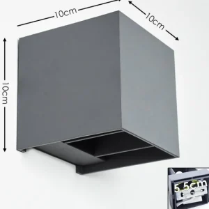 hofstein Applique murale Badajoz LED Anthracite, 1 lumière* Lampes Modernes
