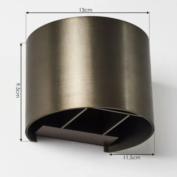 hofstein Applique murale Badajoz LED Brun, 1 lumière* Lampes Modernes
