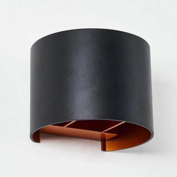hofstein Applique murale Badajoz LED Cuivre, Noir, 1 lumière* Lampes Modernes