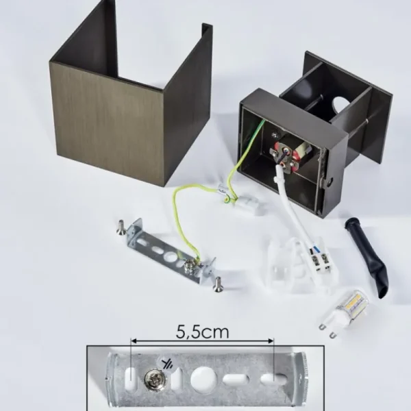 hofstein Applique murale Badajoz LED Brun, 1 lumière* Lampes Modernes